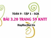 Bài 3.20 Toán 9 tập 1 SGK Kết nối tri thức